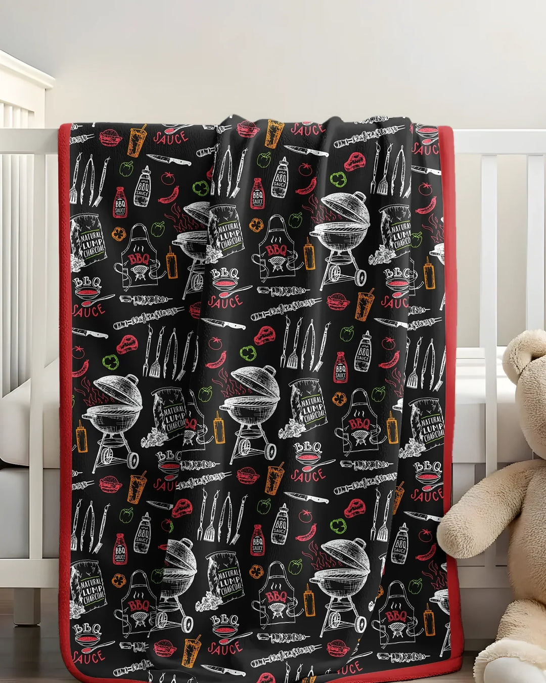 Backyard BBQ Party Family Matching Bamboo Blanket