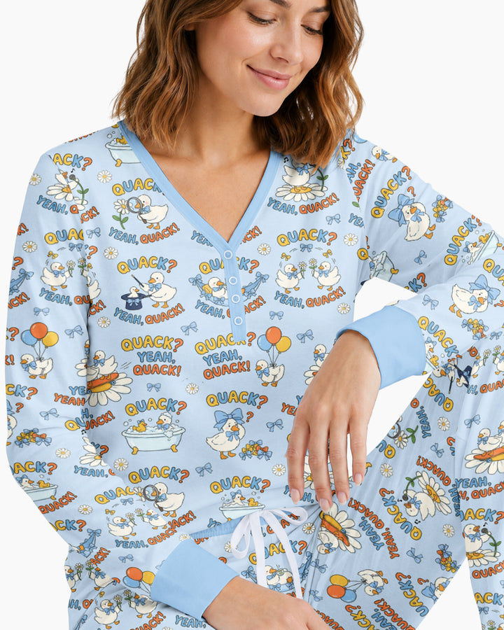 Yeah Quack Show Bamboo Women Pajama Set