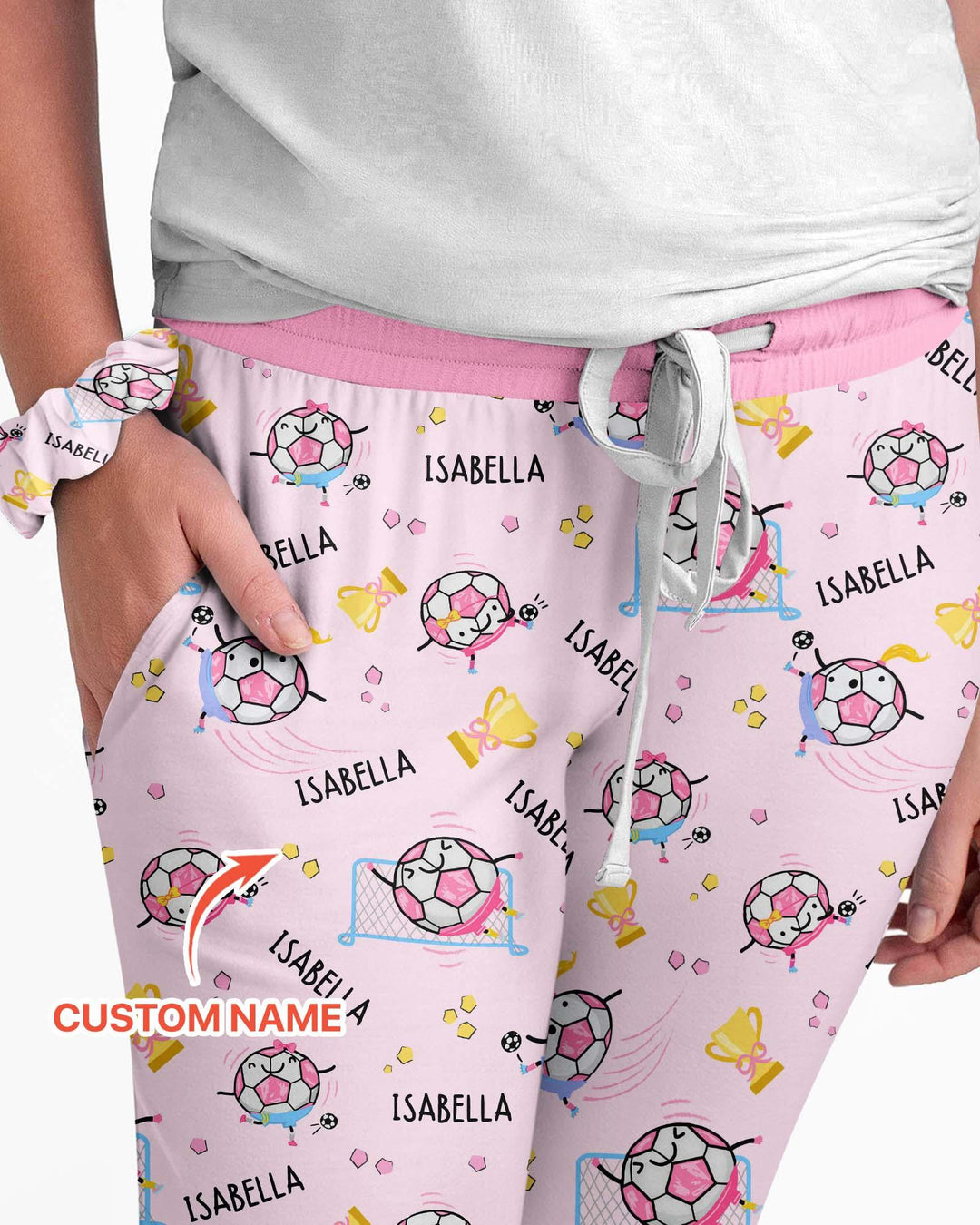 Custom Name Soccer Dad Team Matching Bamboo Women Pajama Set