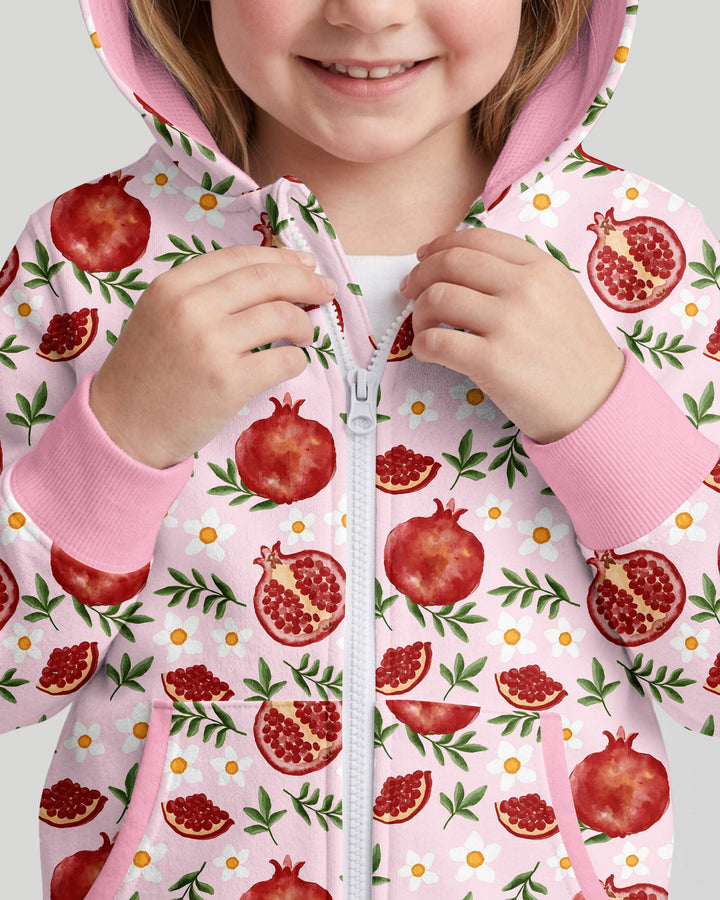 Pomegranate Garden Joy Family Matching Bamboo Zip Hoodie