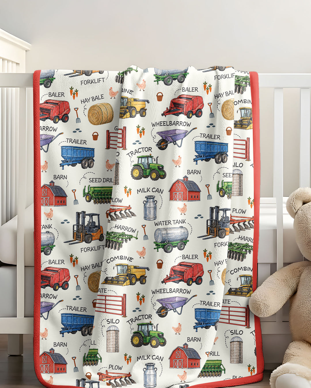 Little Farmer Bamboo Blanket