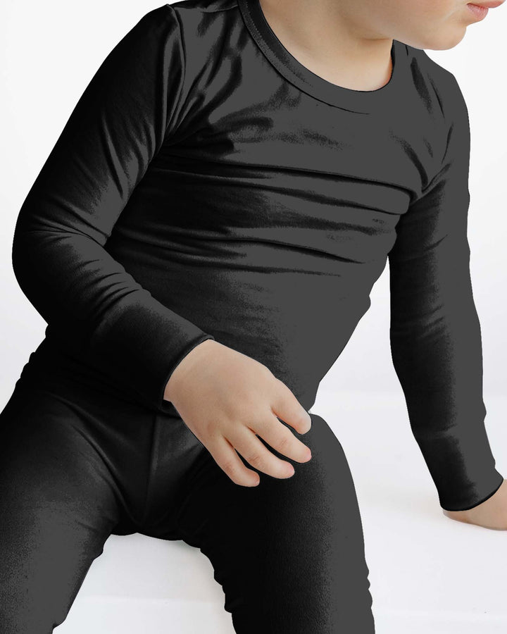 Black Bamboo Two Piece Pyjamas Set