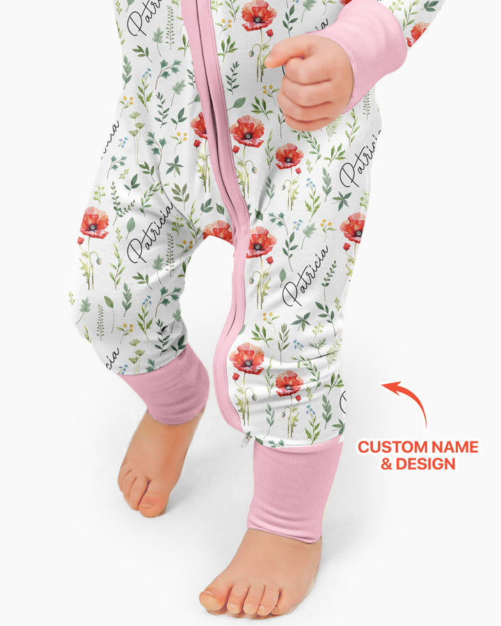 Birth Month Flower Bamboo Convertible Zippy