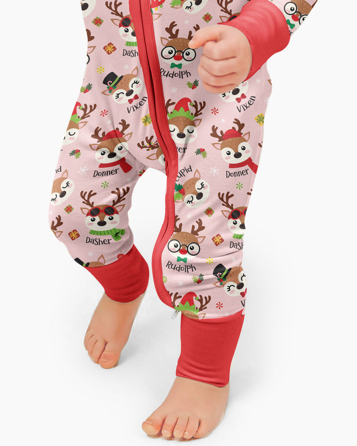 Christmas Reindeer Squad Bamboo Convertible Zippy