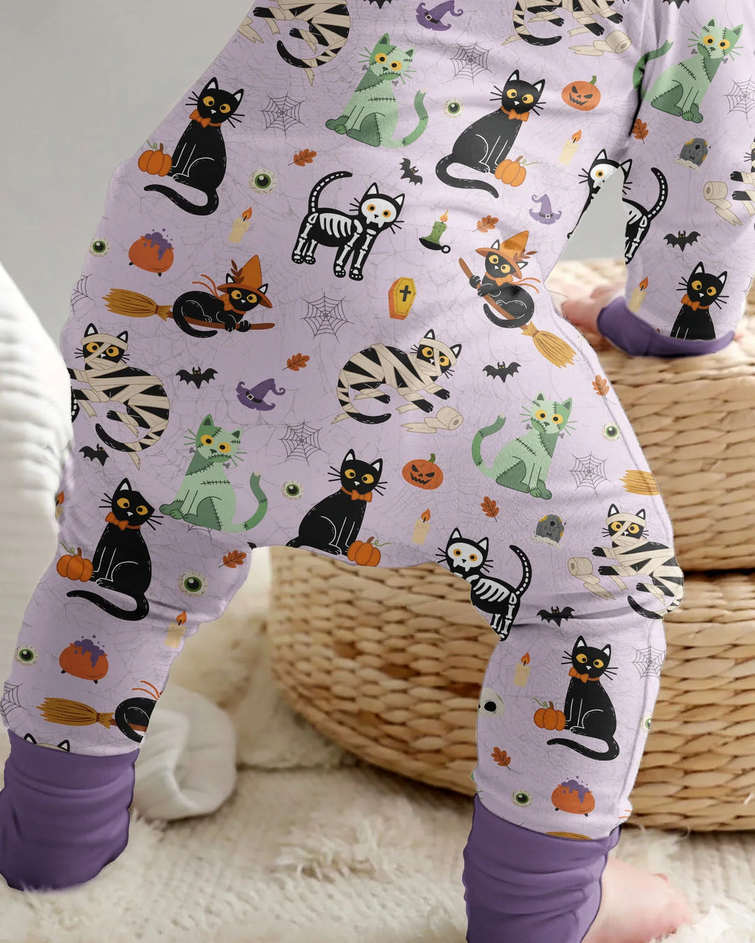 Spooky Cat Squad Bamboo Convertible Zippy