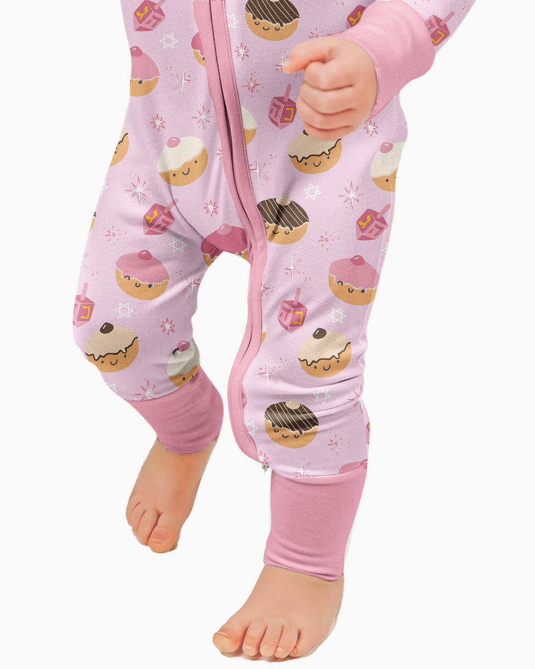 Hanukkah Donut Family Matching Bamboo Convertible Zippy