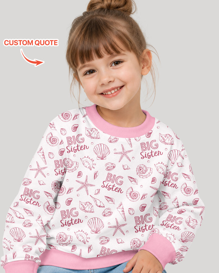Coquette Seashell Matching Sibling Bamboo Crewneck Sweatshirt