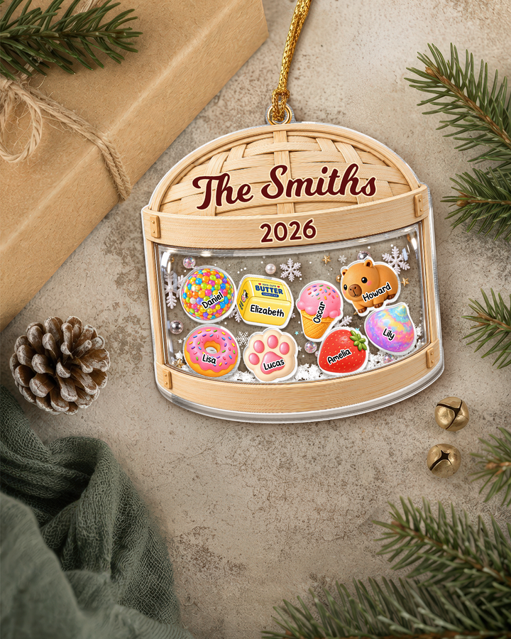 Squishies Family Shaker Ornament
