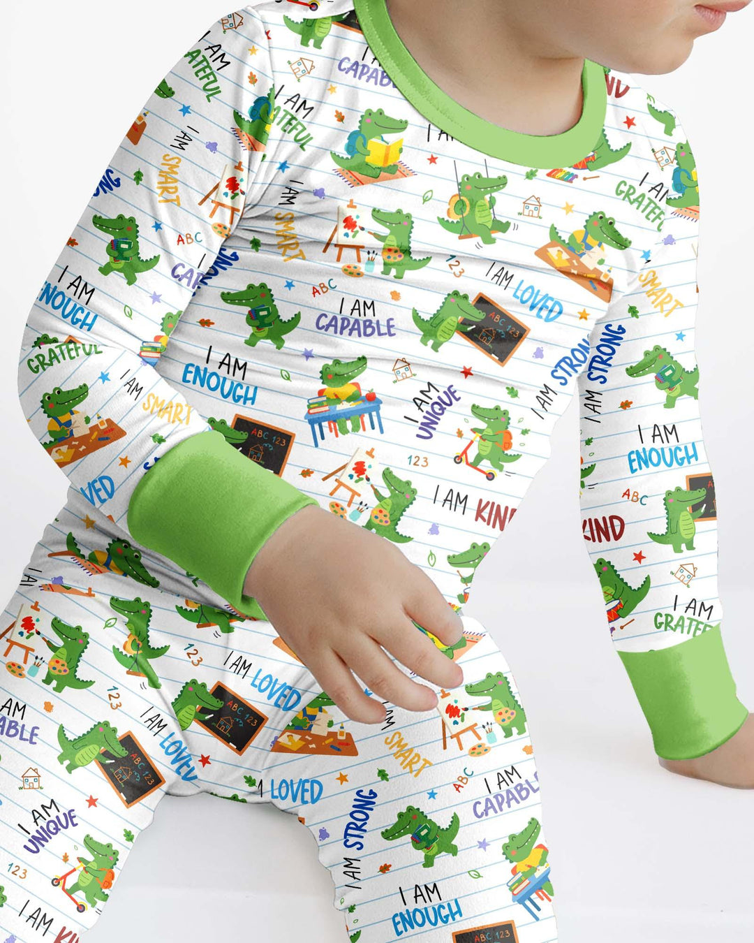 Brave Gator Days Bamboo Two Piece Long Sleeve Pajama Set