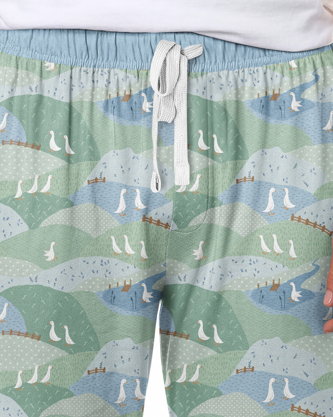 Wandering Geese Family Matching Bamboo Men's Pajama Set