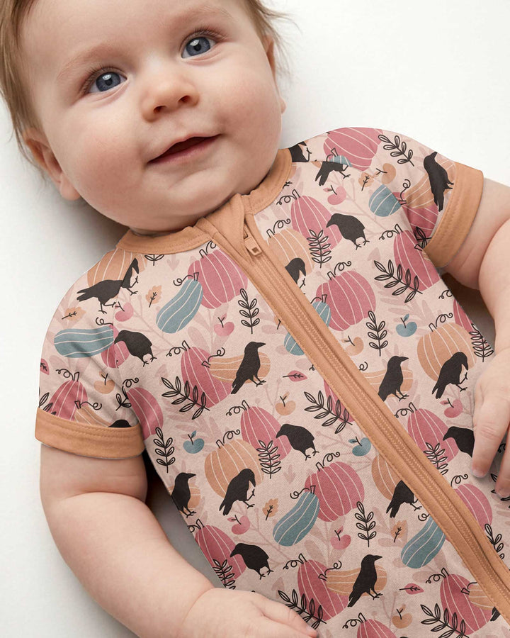 Pastel Pumpkin Patch Bamboo Shorty Zippy