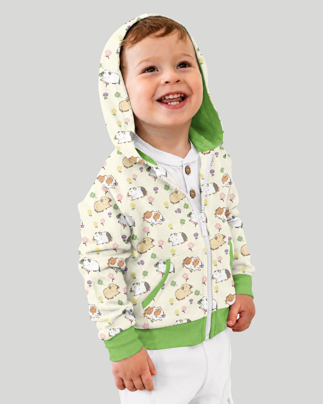Guinea Pig Garden Bamboo Zip Hoodie