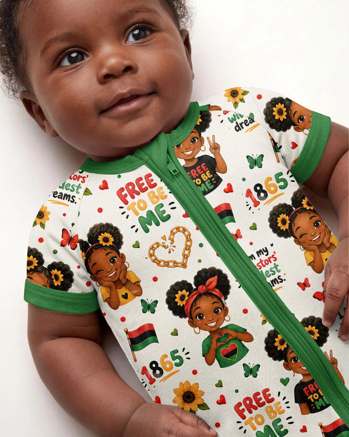 Juneteenth I am My Ancestors' Wildest Dream Bamboo Shorty Zippy