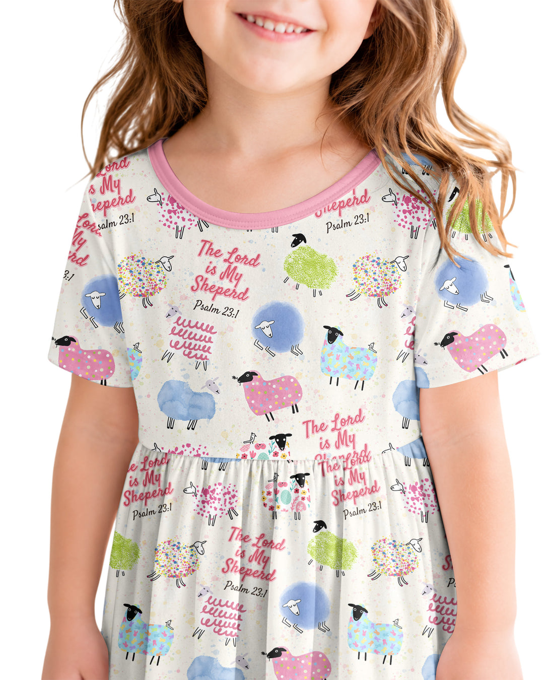 The Lord Is My Shepherd Psalm 23 Bamboo Twirl Dress