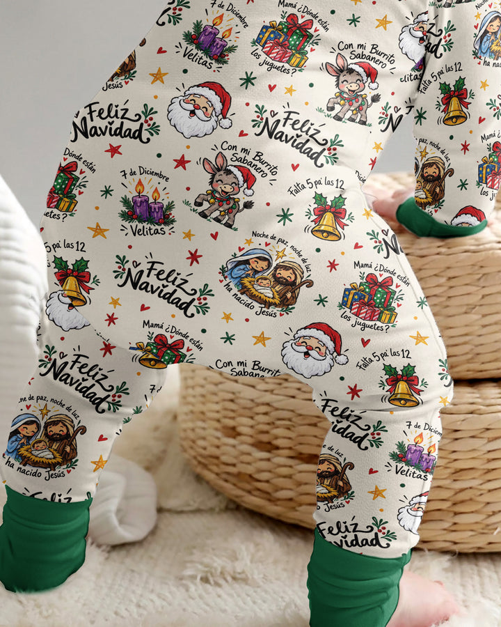 Whimsical Feliz Navidad Christmas Bamboo Convertible Zippy