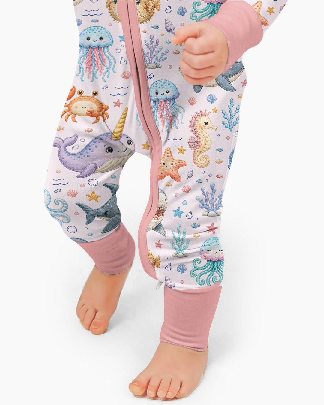 Cute Ocean Animals Bamboo Convertible Zippy