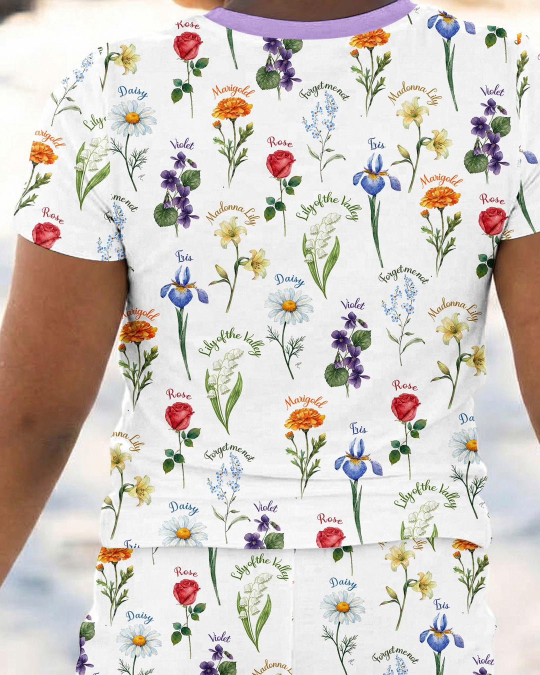 Marian Garden Bamboo Two Piece Short Sleeve Pajama Set