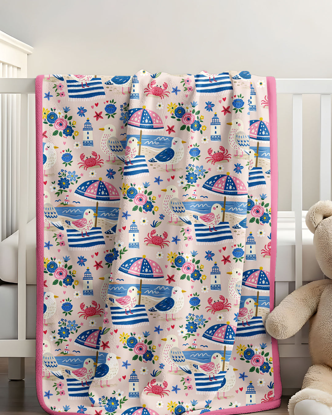A Day At The Shore Bamboo Blanket