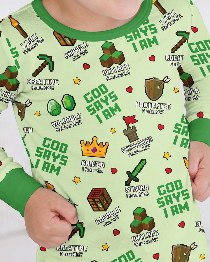 Template Bamboo Two Piece Long Sleeve Pyjamas Set
