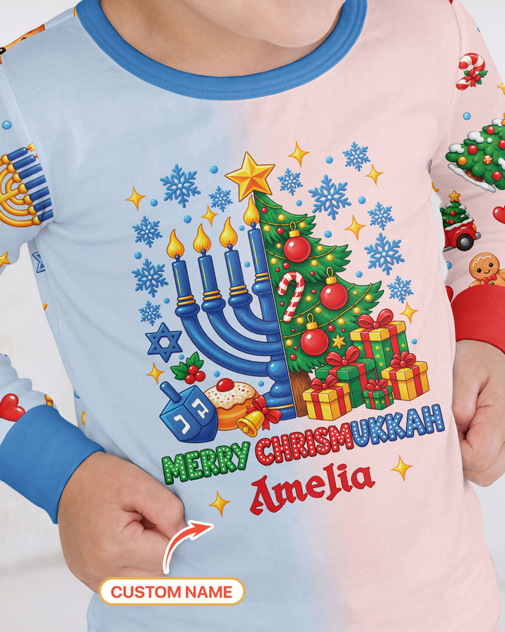 Merry Chrismukkah Bamboo Two Piece Long Sleeve Pajama Set