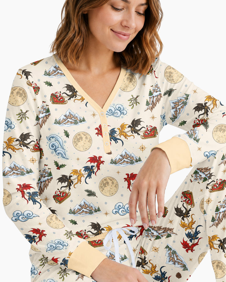 Fourth Wing Christmas Bamboo Women Pajama Set
