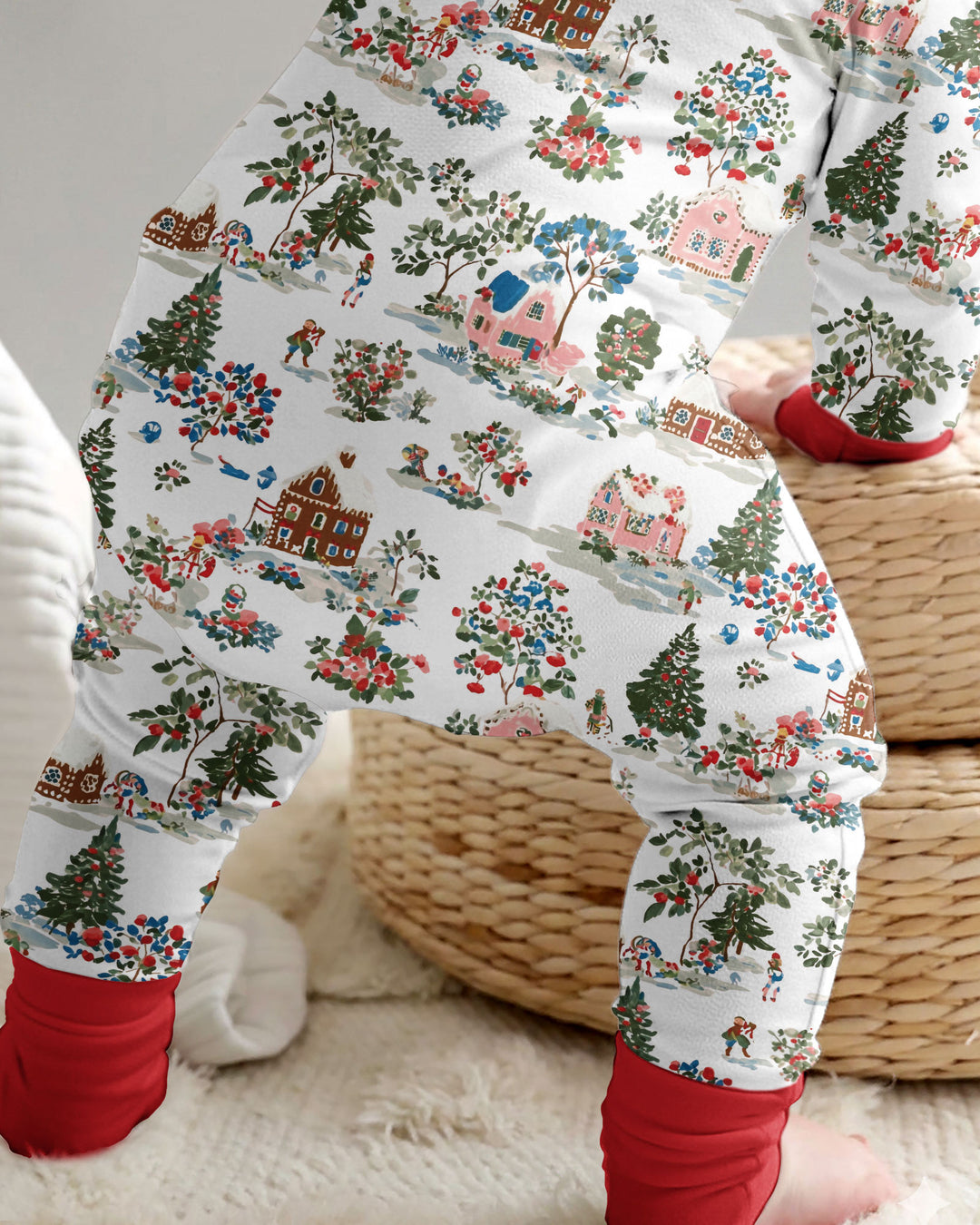 Christmas Village Winter Holiday Bamboo Convertible Zippy