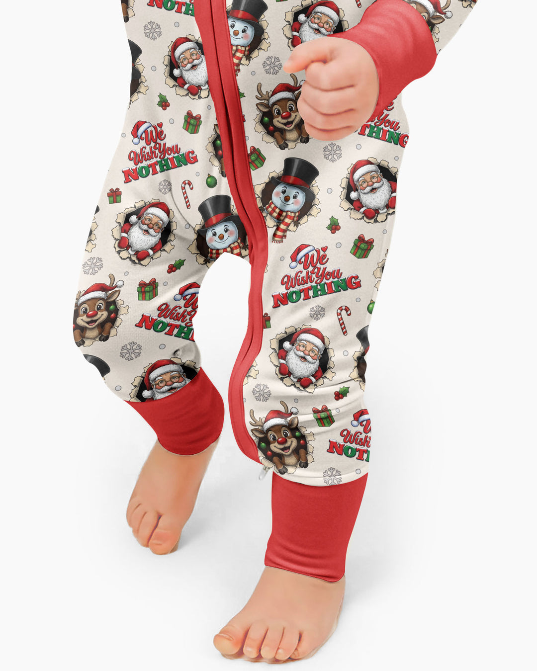 Funny Butt Christmas Squad Bamboo Convertible Zippy