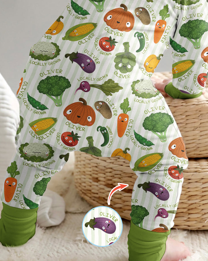 Locally Grown Baby Custom Name Bamboo Convertible Zippy
