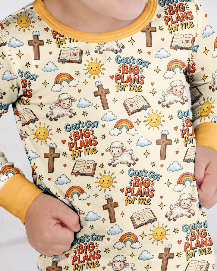 God's Got Big Plans For Me Bamboo Two Piece Long Sleeve Pajama Set