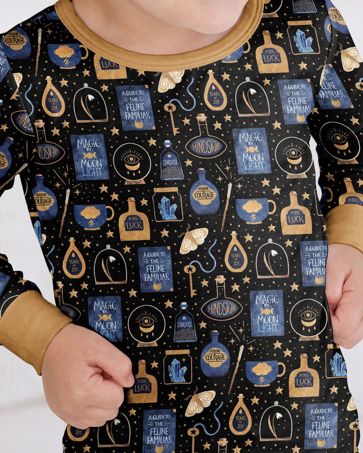 Good Witch Spell books and Potions Bamboo Two Piece Long Sleeve Pajama Set