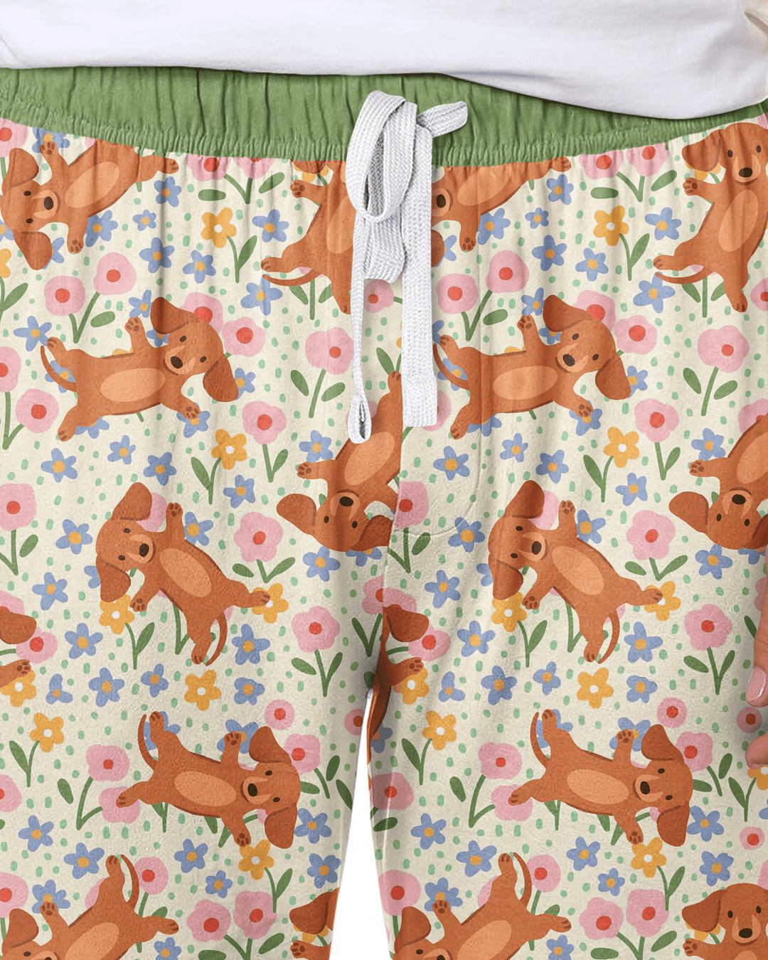 Dachshund Blooms Family Matching Bamboo Men's Pajama Set