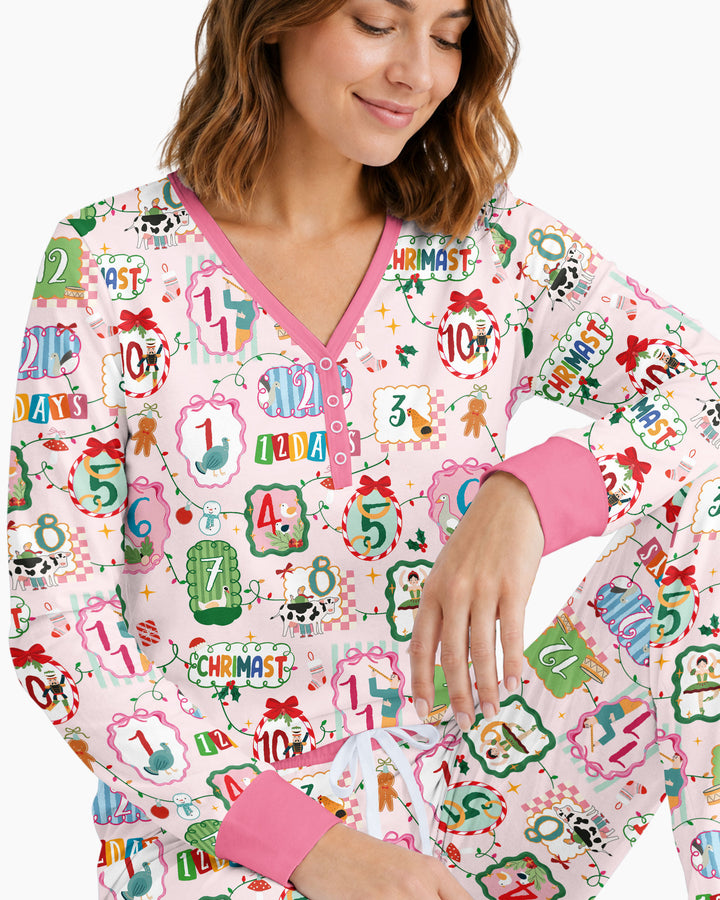 12 Christmas Prayers Bamboo Women Pajama Set