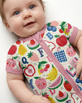 Back To School Fruit Alphabet Bamboo Shorty Zippy