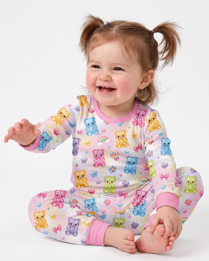 Gummy Bear Candyland Bamboo Two Piece Long Sleeve Pajama Set
