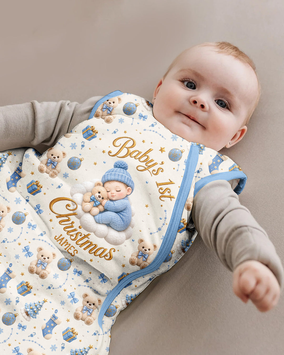 Baby First Christmas Bamboo Sleep Bag