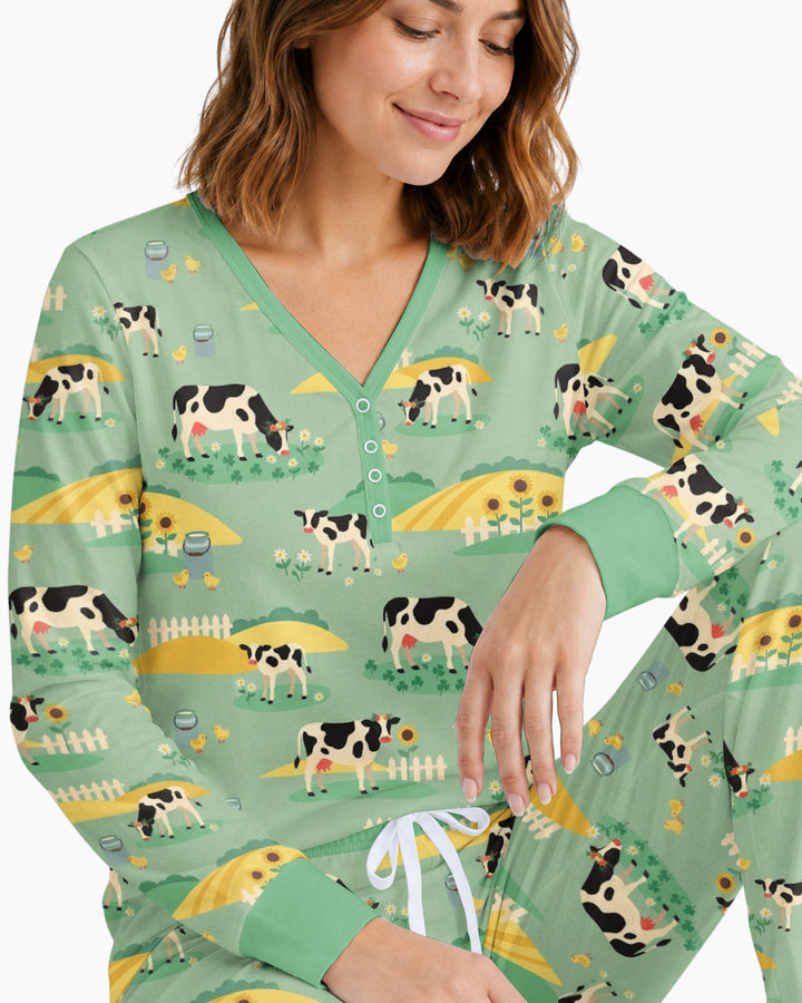 Pasture Sunlit Waltz Bamboo Women Pajama Set