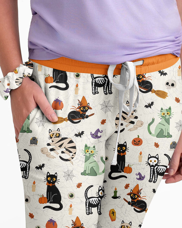 Spooky Cat Squad Bamboo Women Pajama Set