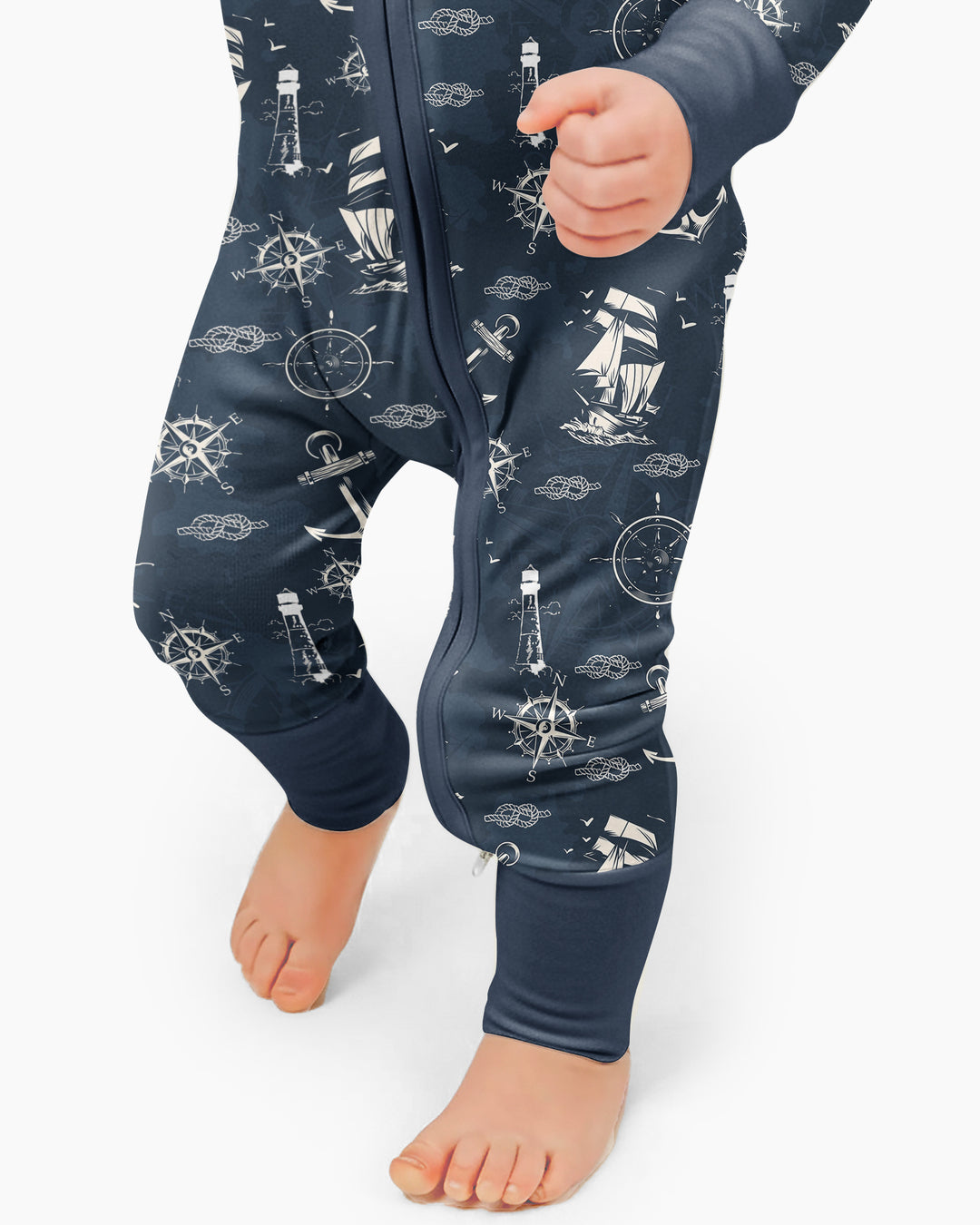 Vintage Nautical Voyage Bamboo Convertible Zippy