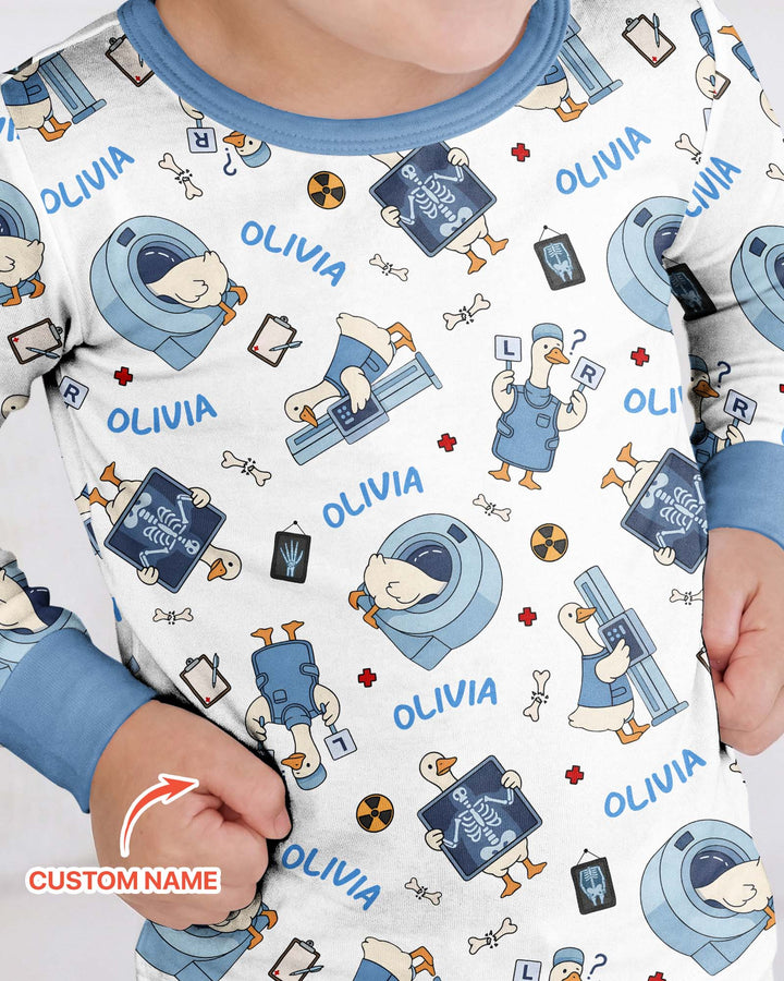 Rad Tech Goose Bamboo Two Piece Long Sleeve Pajama Set