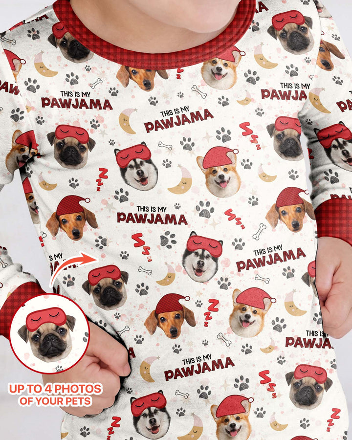Custom Pet Photo This Is My Pawjama Bamboo Two Piece Long Sleeve Pajama Set