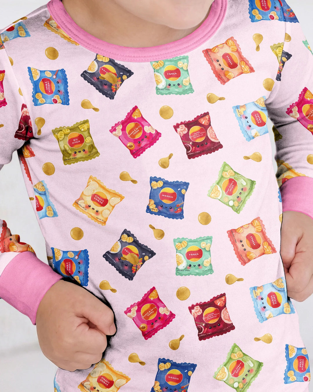 Potato Chips Bamboo Two Piece Long Sleeve Pajama Set