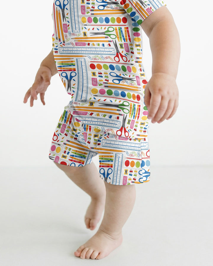 Craft Corner Bamboo Two Piece Short Sleeve Shorts Pajama Set