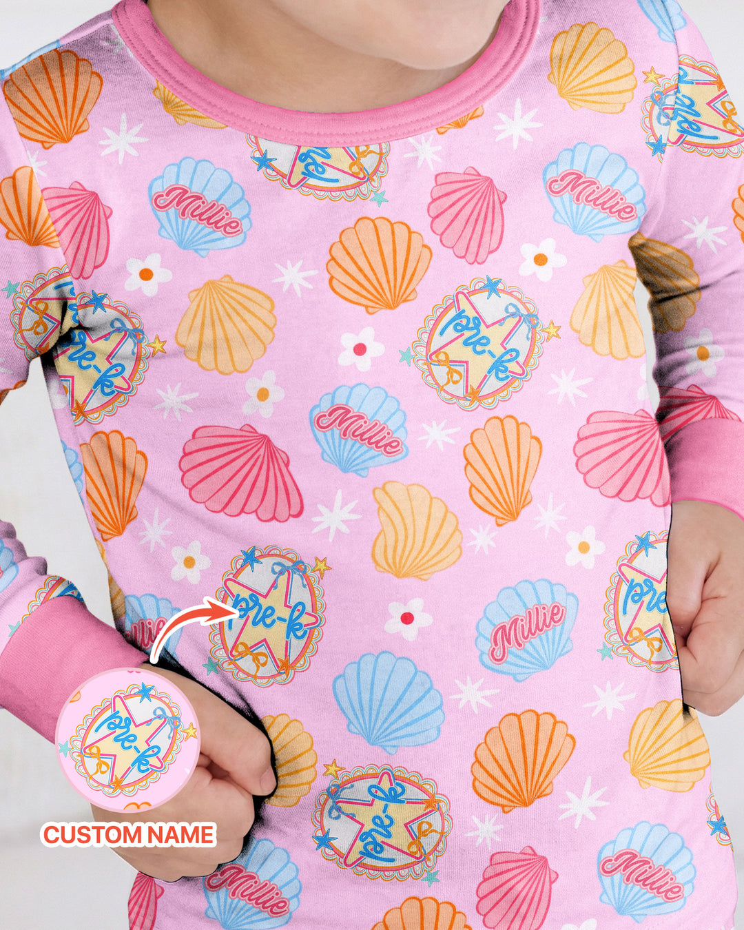 Mermaid Back To School Bamboo Two Piece Long Sleeve Pajama Set