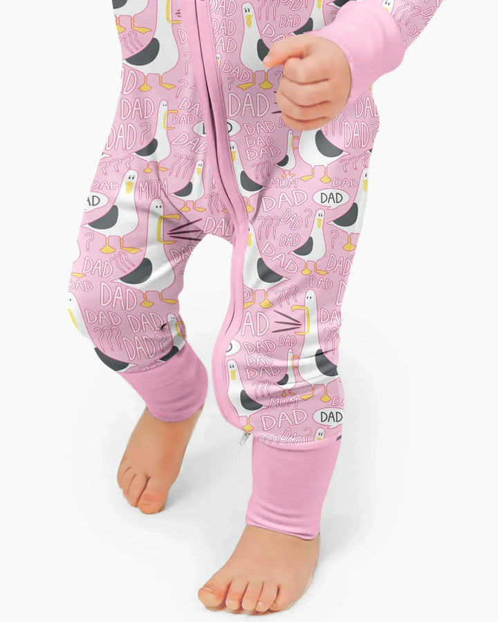 Funny Seagull DAD Bamboo Convertible Zippy
