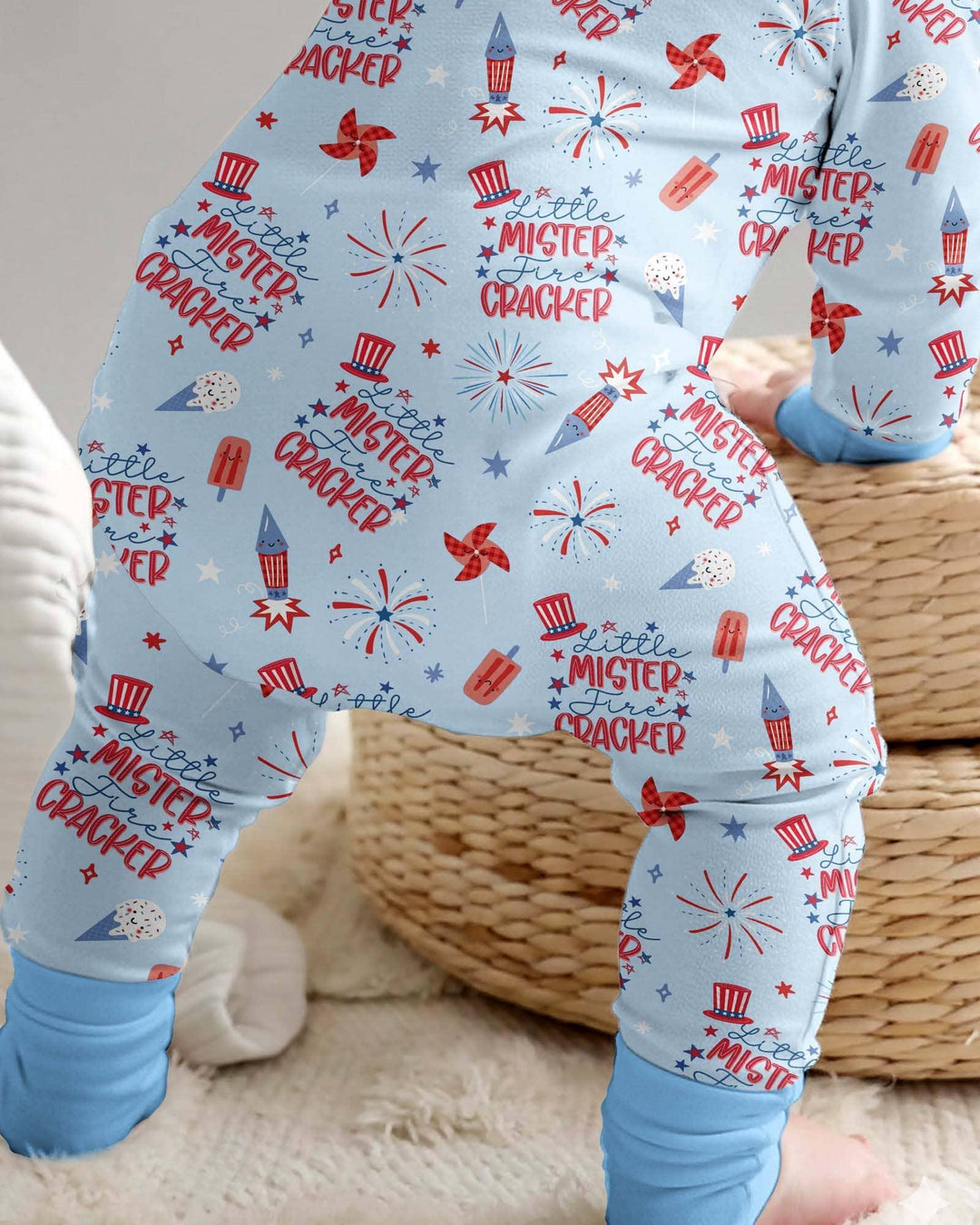 Little Miss Firecracker 4th July Bamboo Convertible Zippy