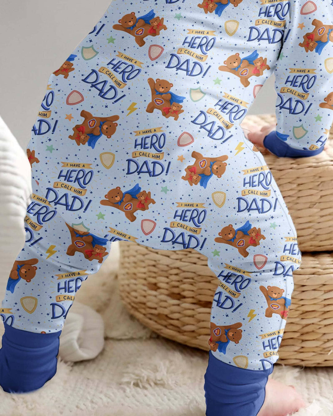 I Have A Hero Daddy & Me Matching Bamboo Convertible Zippy