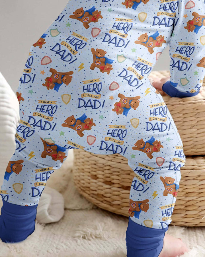 I Have A Hero Daddy & Me Matching Bamboo Convertible Zippy