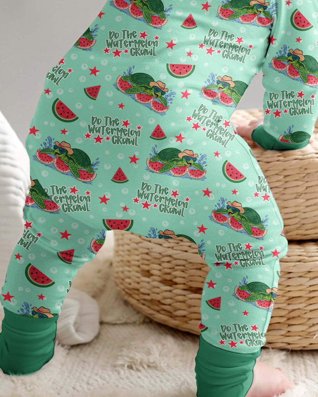 Watermelon Turtle Family Matching Bamboo Convertible Zippy