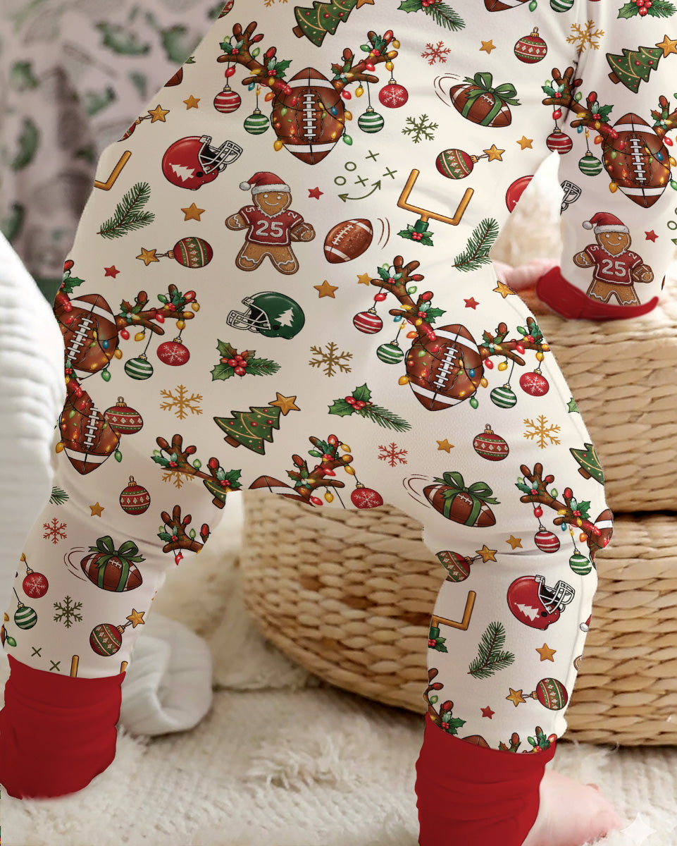 Football Christmas Merry Kickmas Bamboo Convertible Zippy