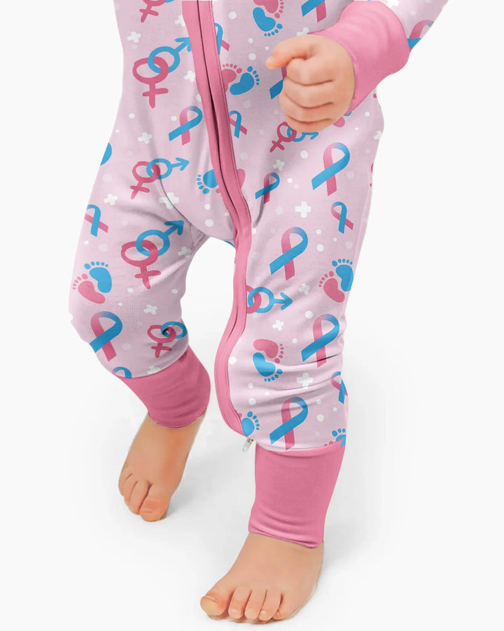 Infertility Awareness Blue and Pink Bamboo Convertible Zippy